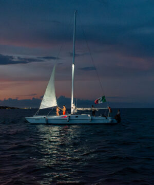 Cena Romantica abordo de un catamaran