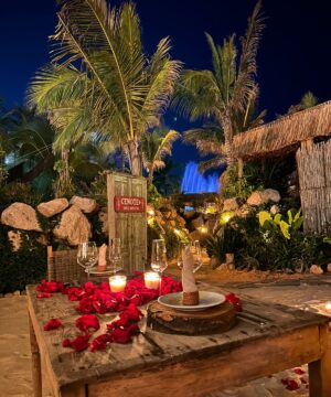 Cena Romántica en Playa Privada
